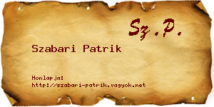 Szabari Patrik névjegykártya